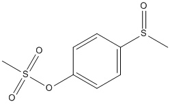 Molecular Structure of 114088-63-0 (Phenol, 4-(methylsulfinyl)-, methanesulfonate)